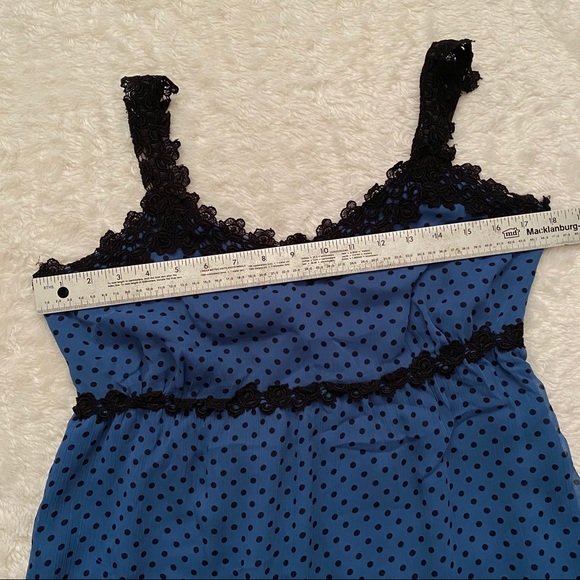 Apt 9 sz10 Blue & Black Dotted Babydoll Style Tank - Picture 10 of 11